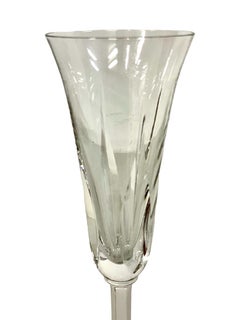 Set of Eight Saint-Louis Crystal Champagne Flûtes