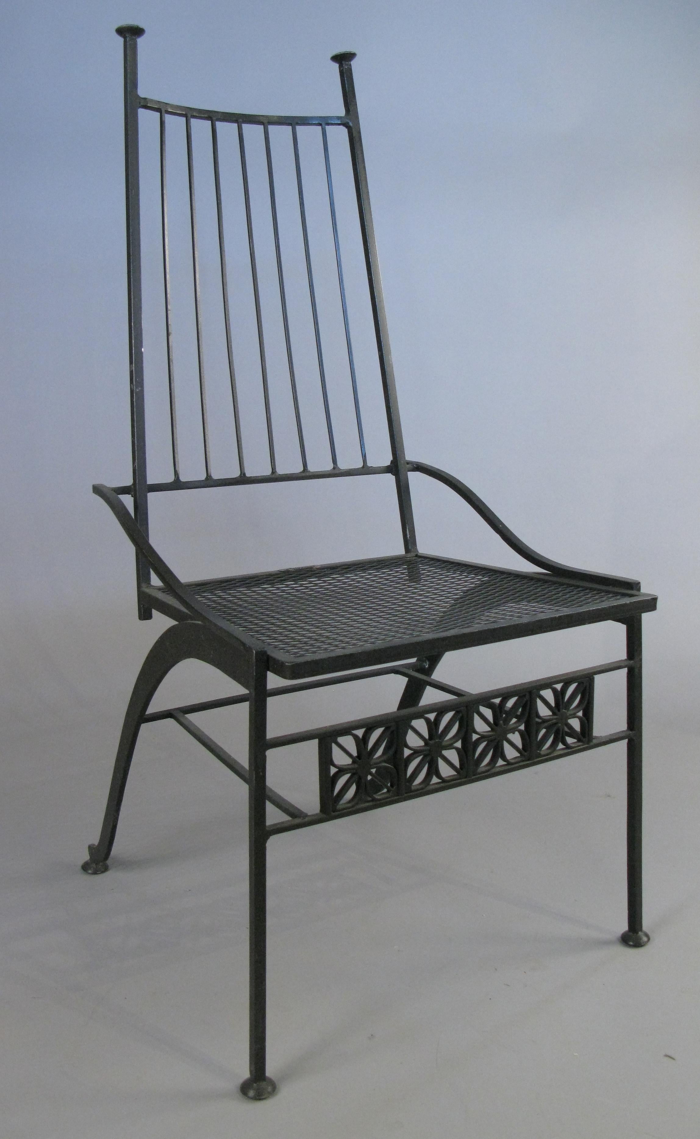 Wrought Iron Set of Eight Salterini El Prado Chairs, circa 1950