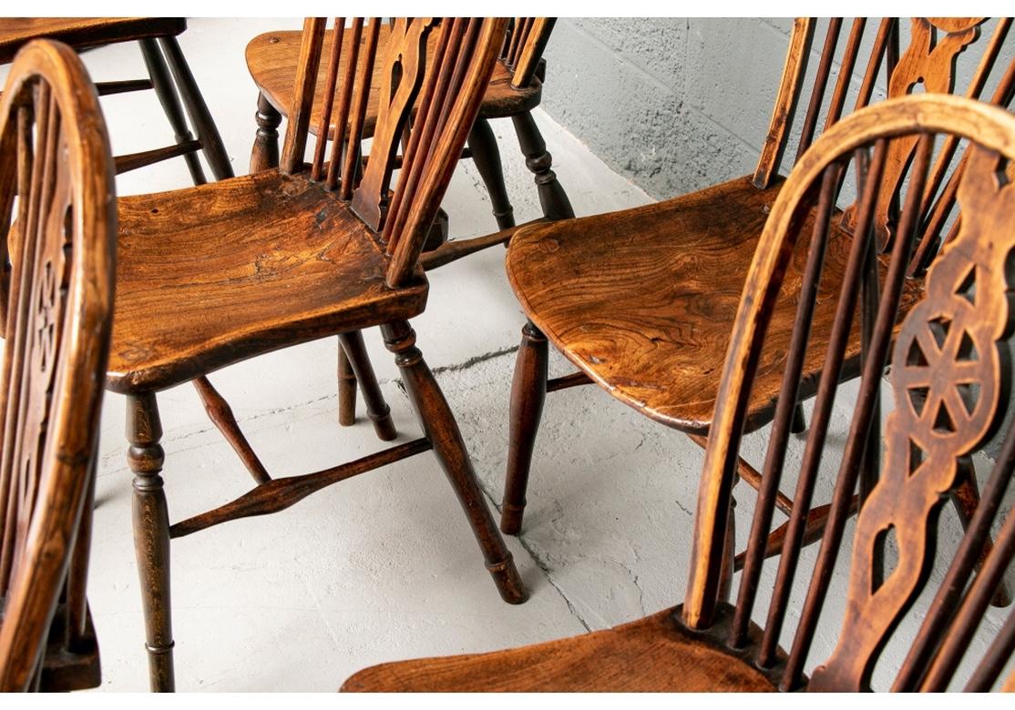 Set of Eight Semi-Antique Windsor Chairs In Good Condition In Bridgeport, CT