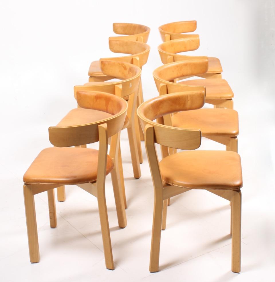 Scandinavian Modern Set of Eight Side Chairs by Jørgen Gammelgaard