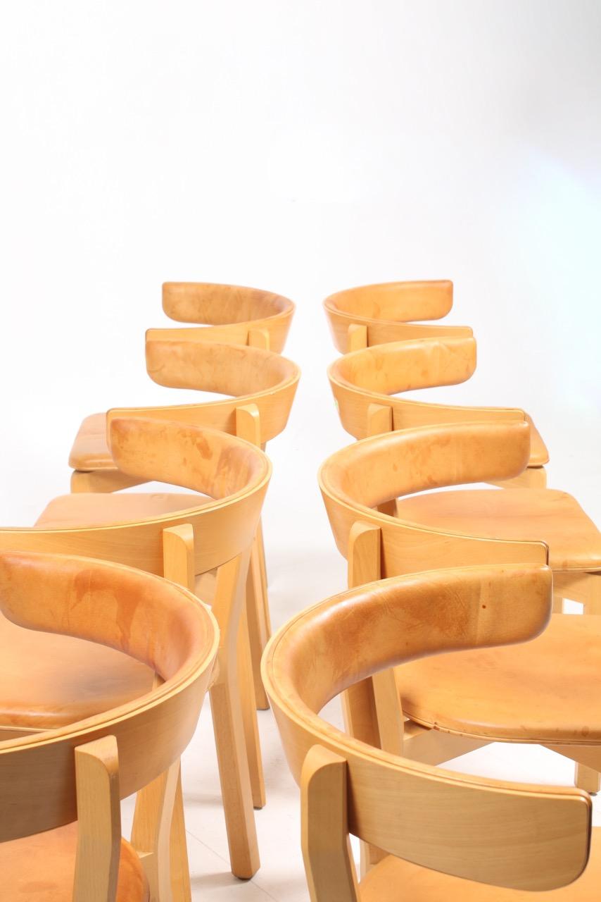 Danish Set of Eight Side Chairs by Jørgen Gammelgaard