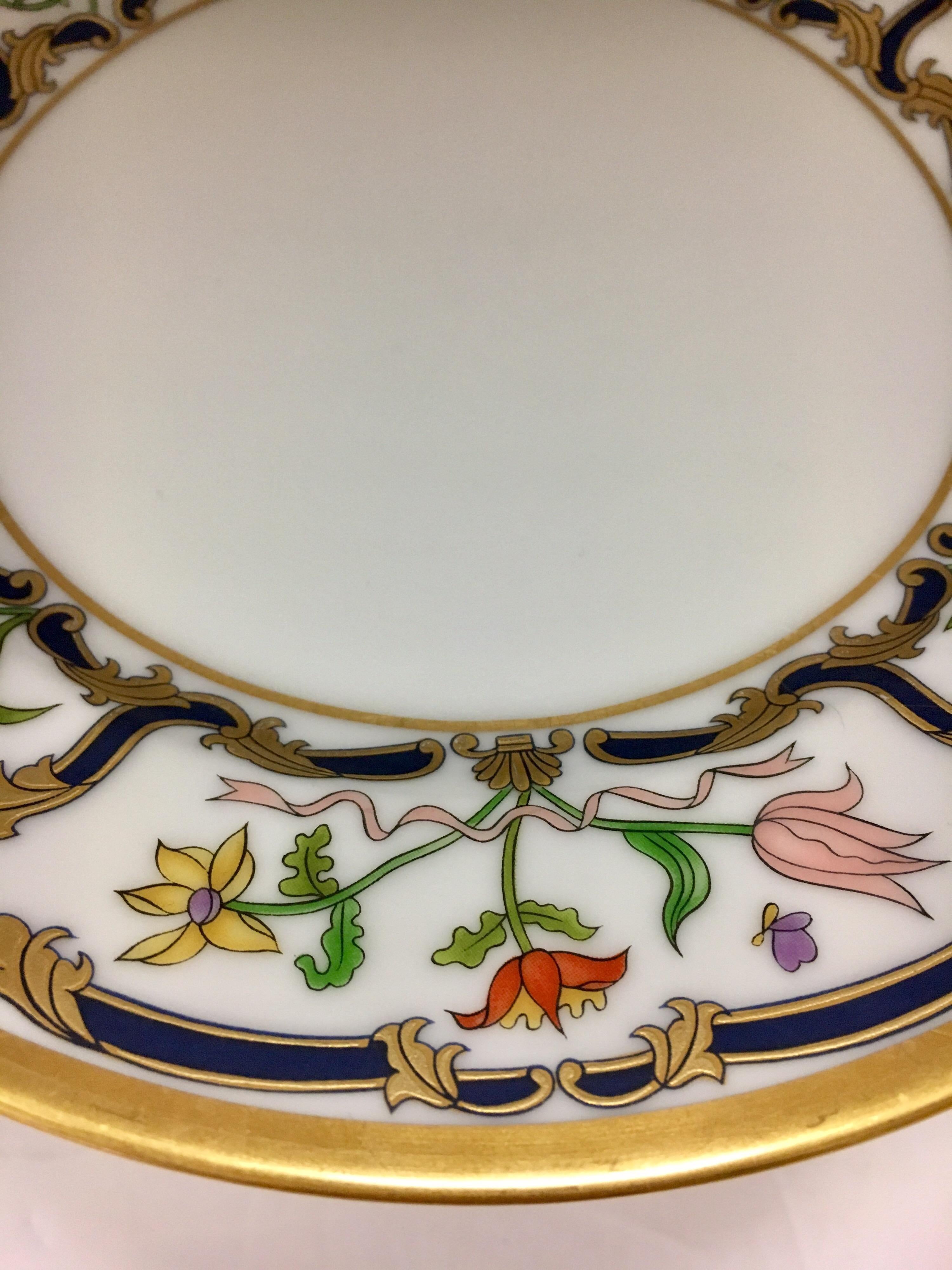 Set of Eight Signed Christian Dior Renaissance Fine China Dessert Salad Plates 3