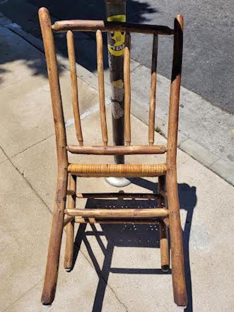 American Set of Eight Signed Old Hickory Chairs For Sale