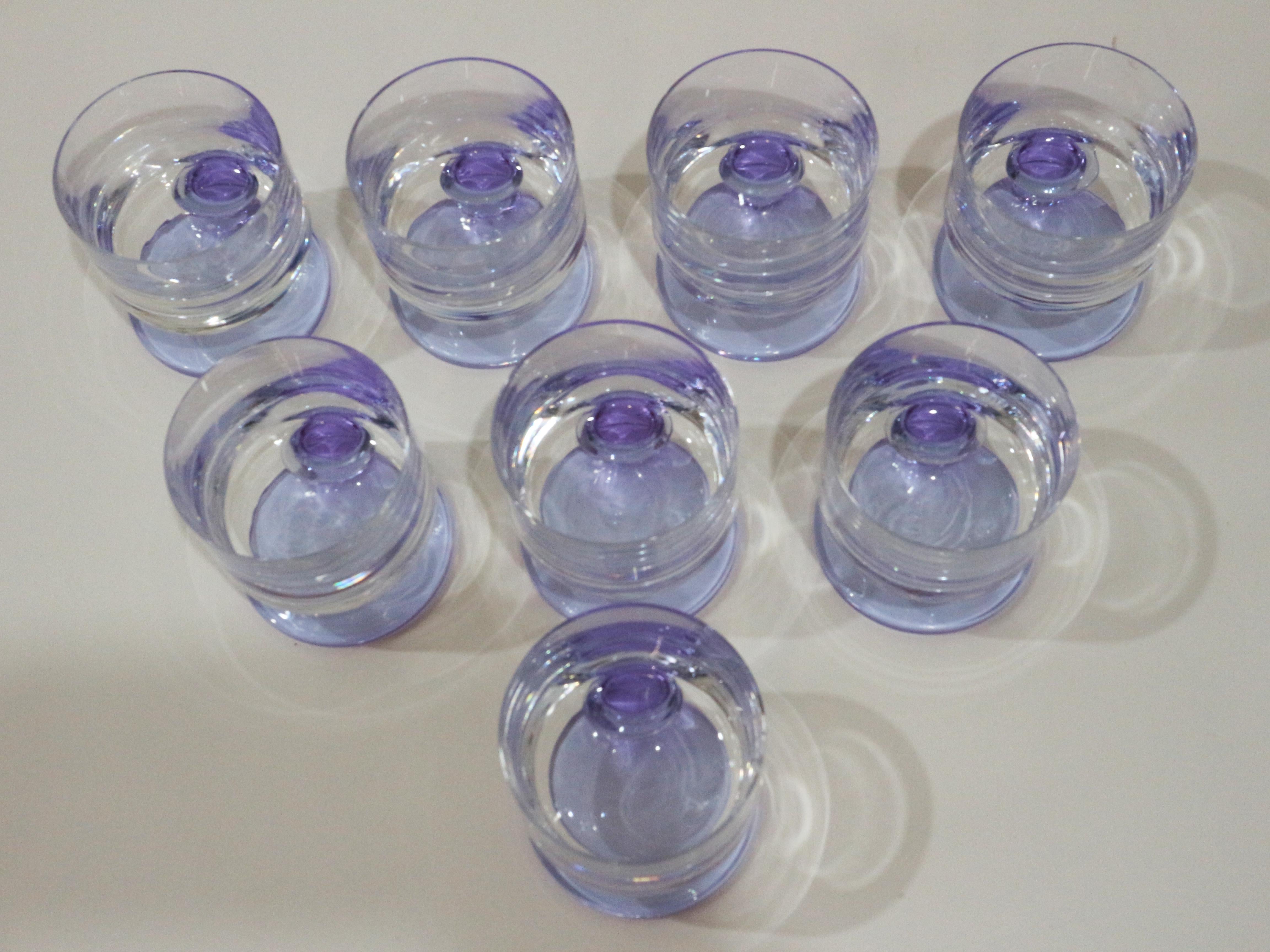 Set of eight Smoke Glasses by Joe Colombo Manufactured Arnolfo Di Cambio,  1960 In Good Condition In Carpi, Modena