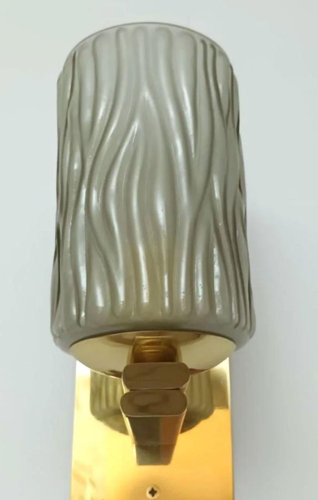 Set di otto lampade di Murano con texture fumé di Barovier&Toso. Italia, anni '50. in vendita 4