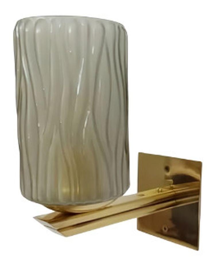 Set di otto lampade di Murano con texture fumé di Barovier&Toso. Italia, anni '50. In condizioni buone in vendita a Los Angeles, CA