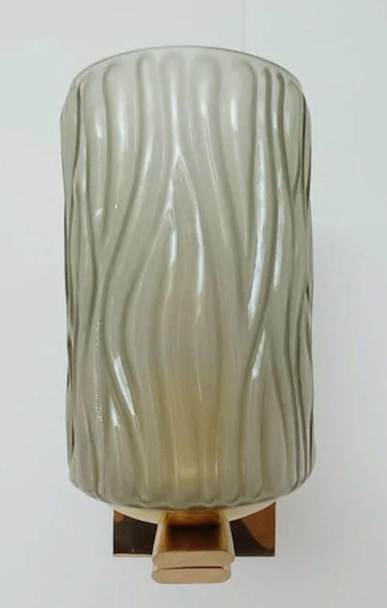 Set di otto lampade di Murano con texture fumé di Barovier&Toso. Italia, anni '50. in vendita 2