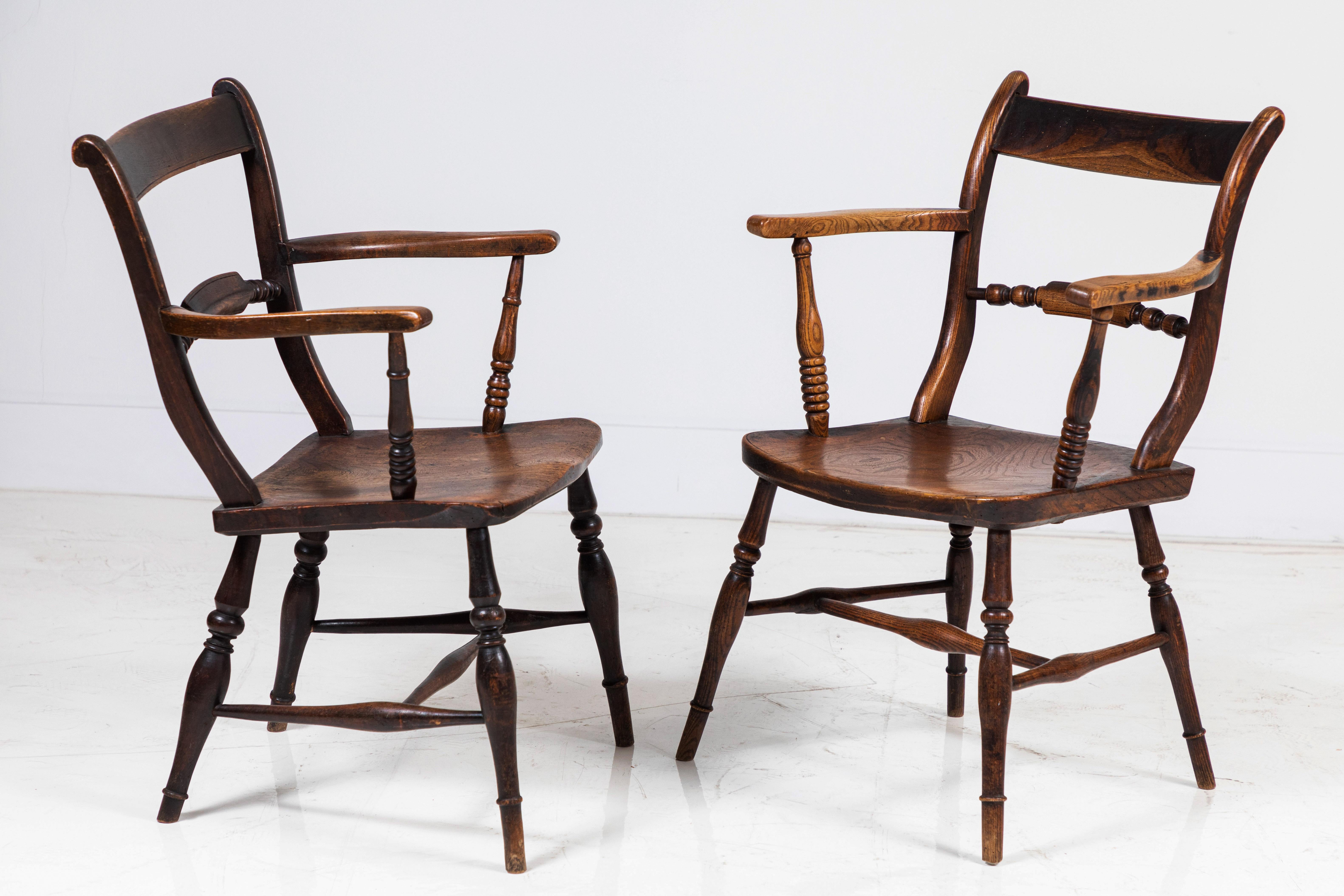 Set of Eight European Farmhouse Dining Chairs In Good Condition In Los Angeles, CA
