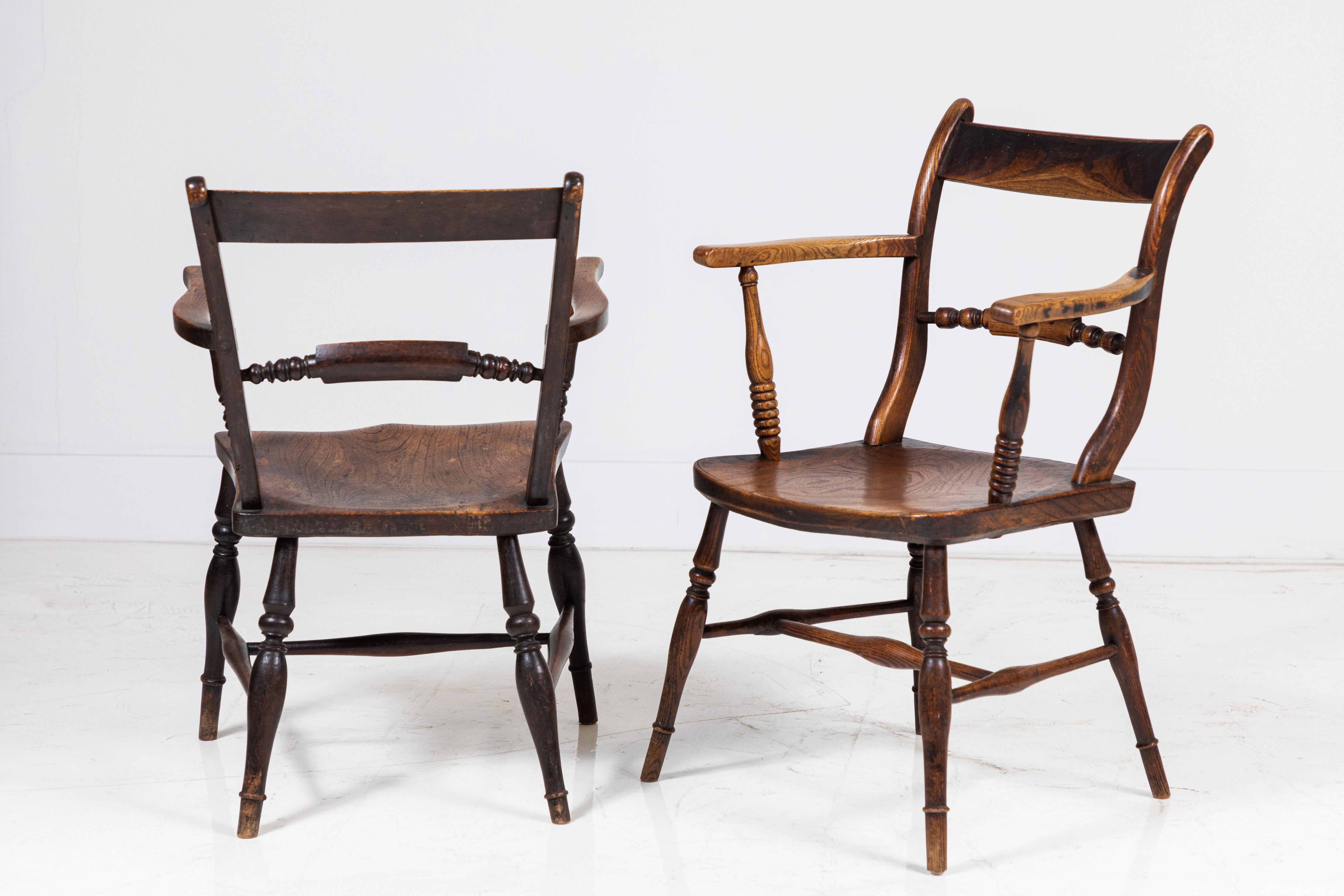 20th Century Set of Eight European Farmhouse Dining Chairs