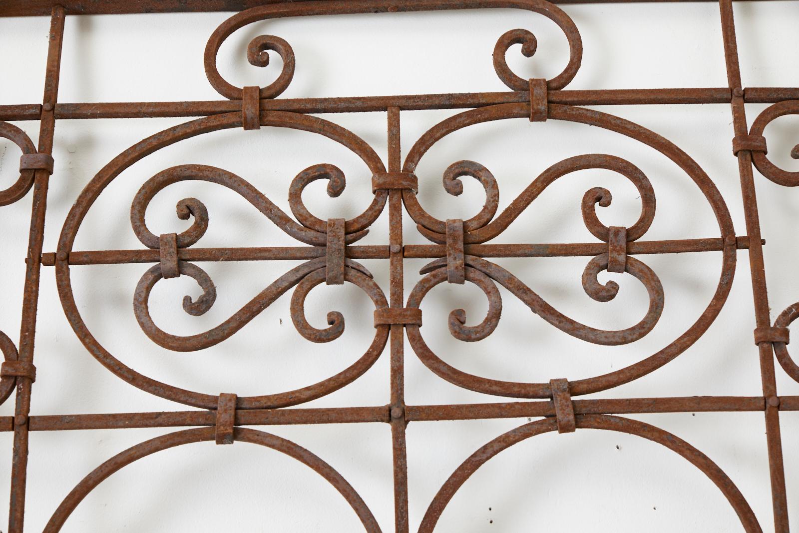 Spanish Colonial Set of Eight Spanish Wrought Iron Doors or Gates