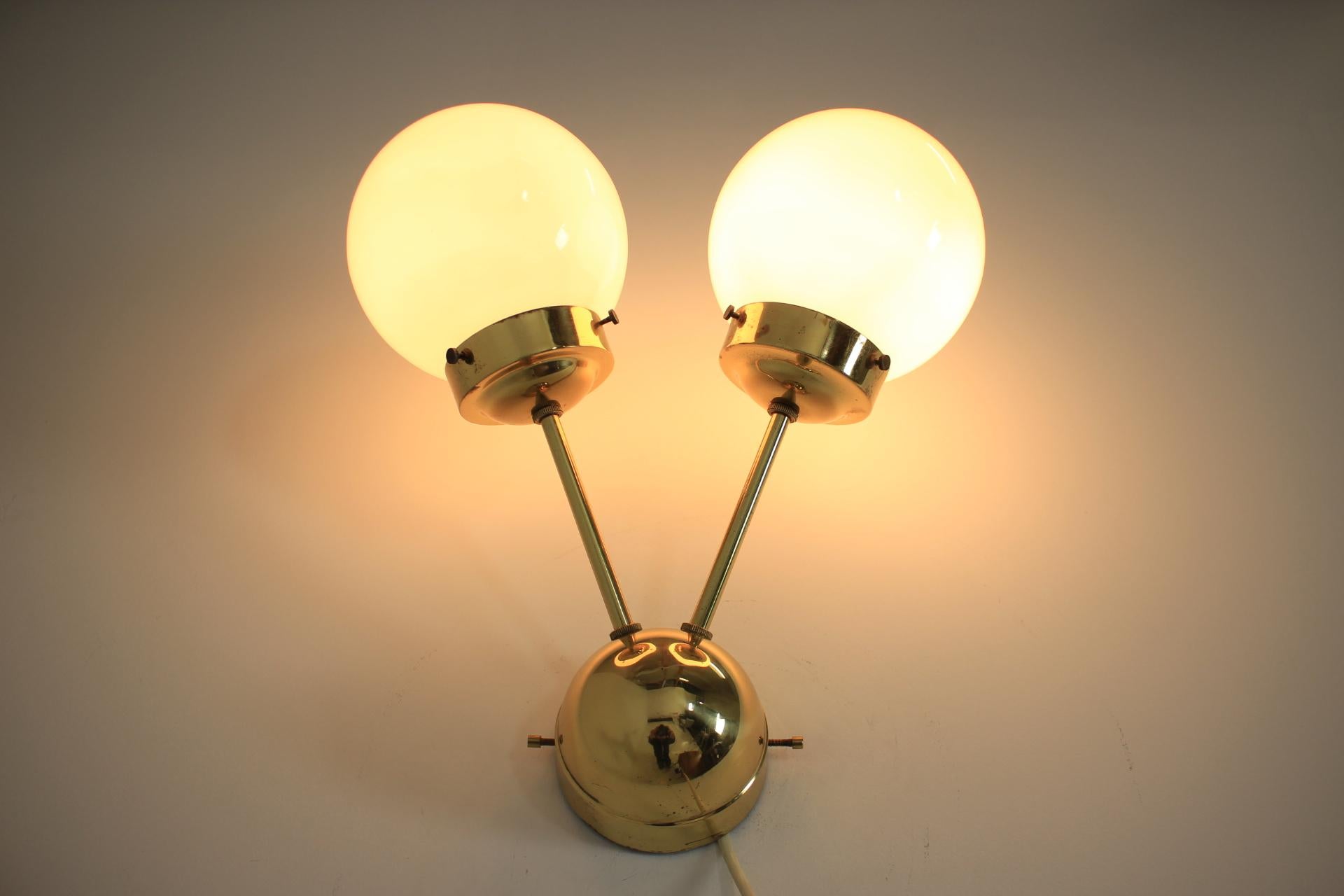 Set of Eight SPACE AGE Sputnik Brass Wall Lamps - 1970s For Sale 1