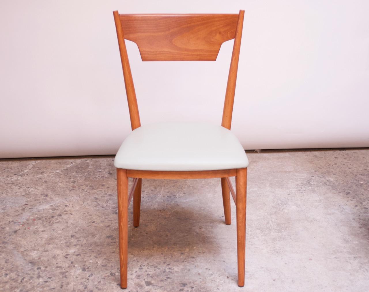 Set of Eight Stained Maple Dining Chairs by Paul McCobb for Perimeter For Sale 3