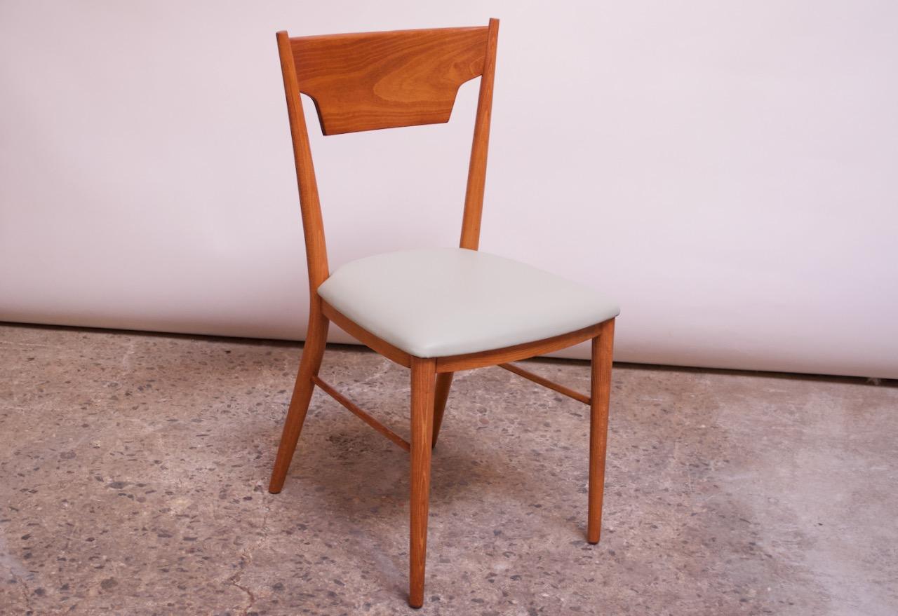 Set of Eight Stained Maple Dining Chairs by Paul McCobb for Perimeter For Sale 4