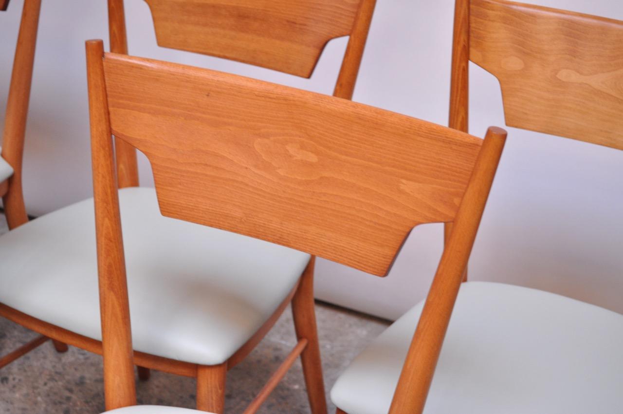 Set of Eight Stained Maple Dining Chairs by Paul McCobb for Perimeter For Sale 9