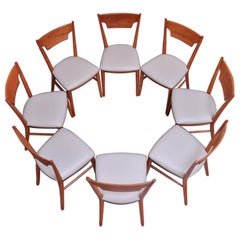 Conjunto de ocho sillas de comedor de arce teñido de Paul McCobb para Perimeter