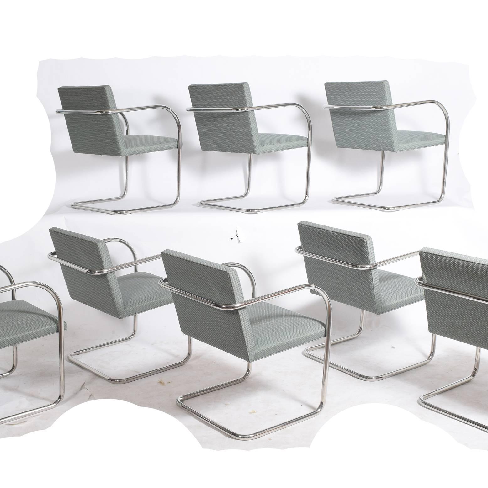 American Set of Eight Stainless Steel Brno Chairs by Mies van der Rohe for Knoll Inc.