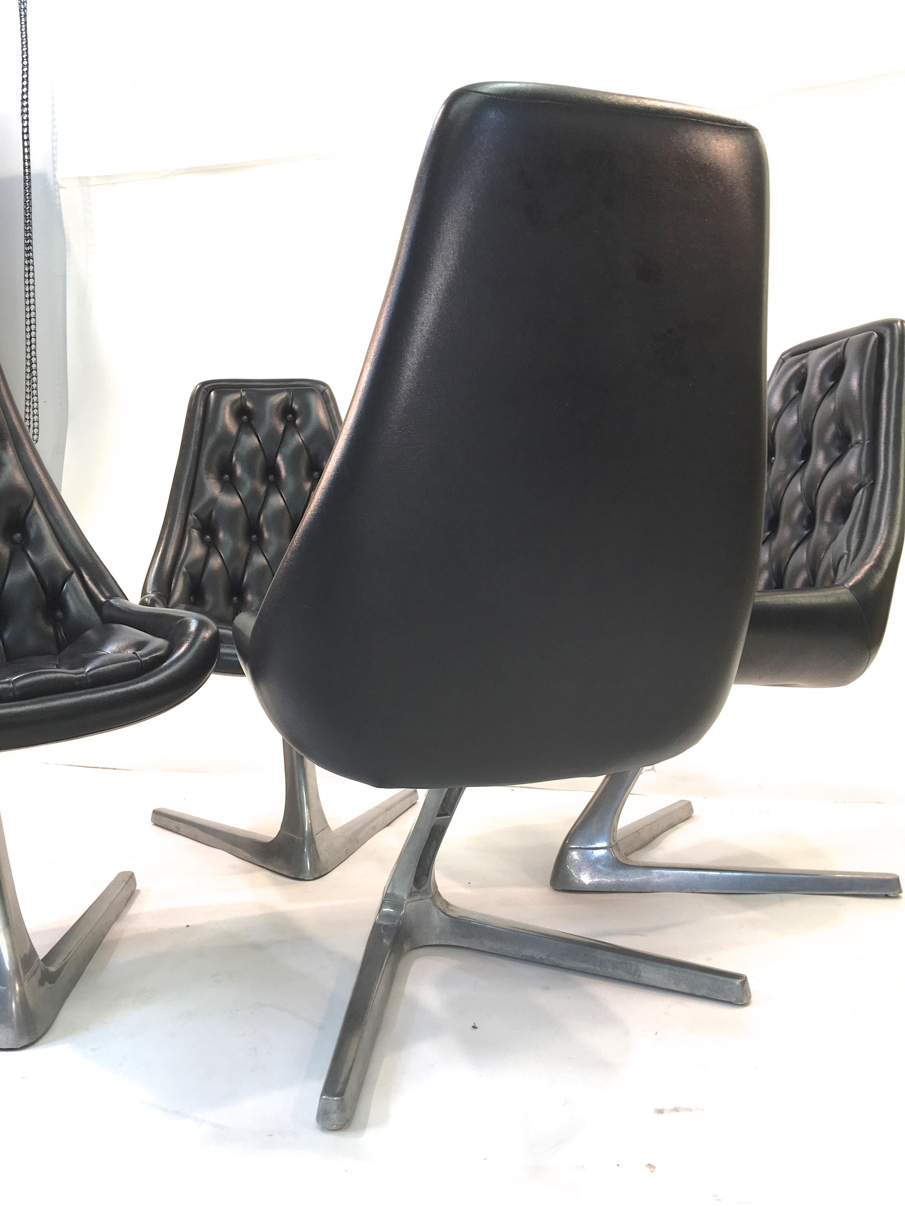 Pair of 'Star Trek' Sculpta Swivel Chairs by Chromcraft 6