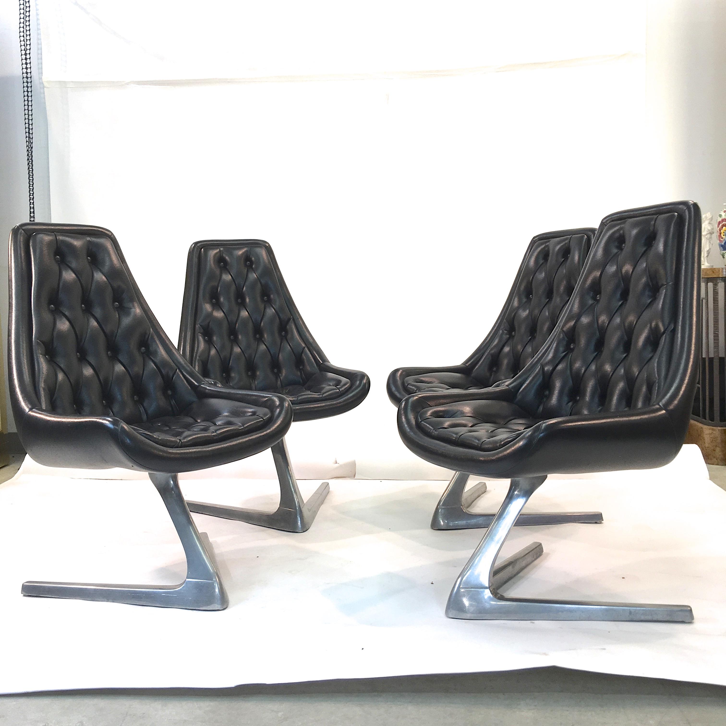 Pair of 'Star Trek' Sculpta Swivel Chairs by Chromcraft In Good Condition In Hanover, MA