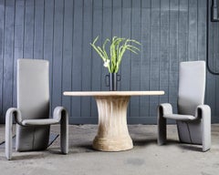 Set of Eight Steve Leonard for Brayton Leather Dining Chairs