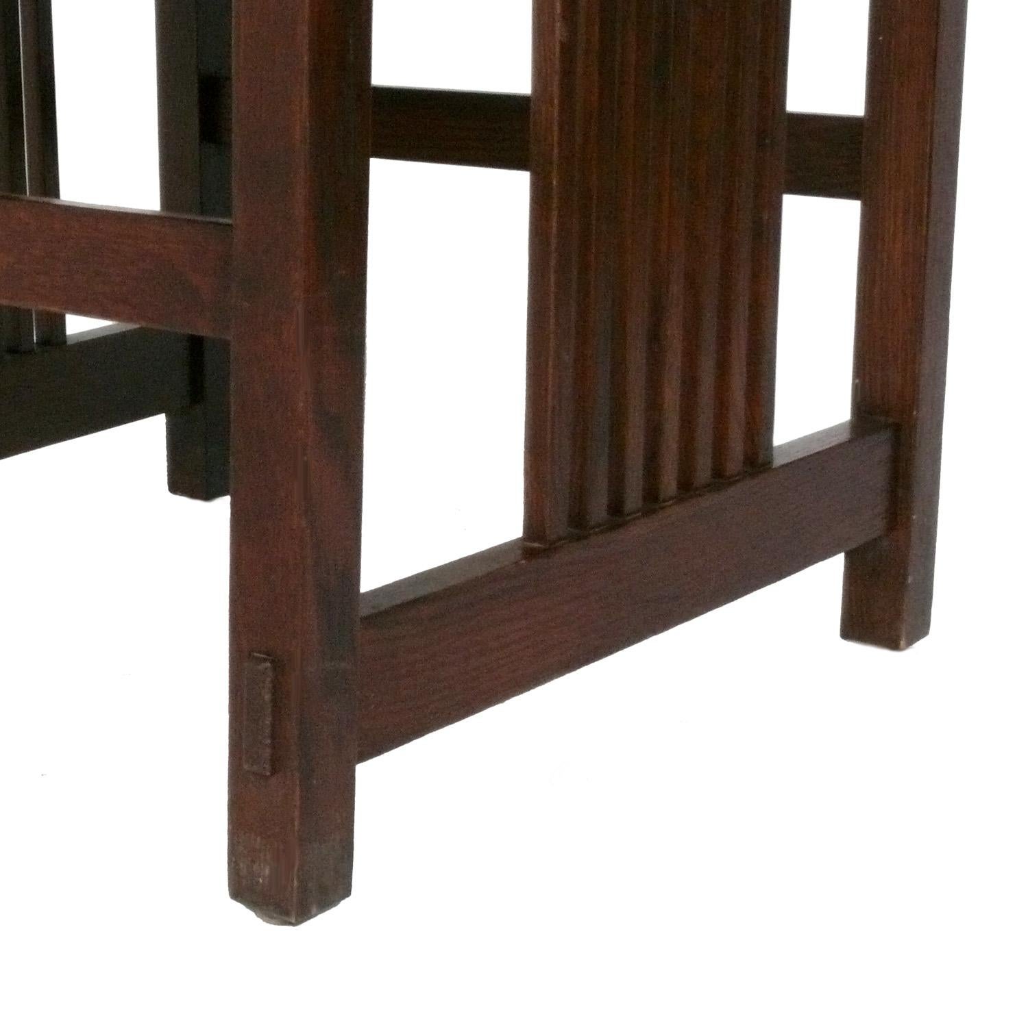 Set of Eight Stickley Mission Oak Arts and Crafts Dining Chairs For Sale 2