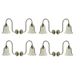 Set of Eight Swan Neck Wall Lights