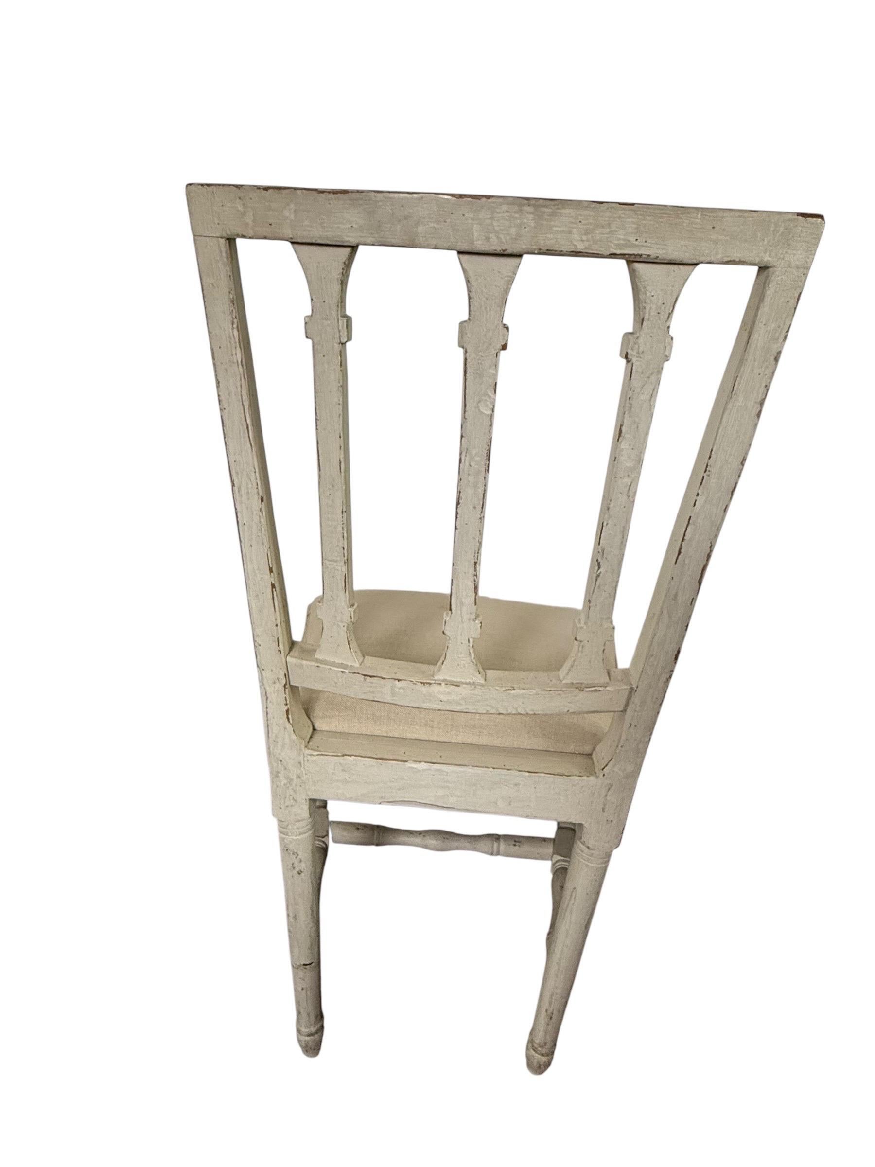 Set of Eight Swedish Gustavian Style Dining Chairs, 19th Century For Sale 7