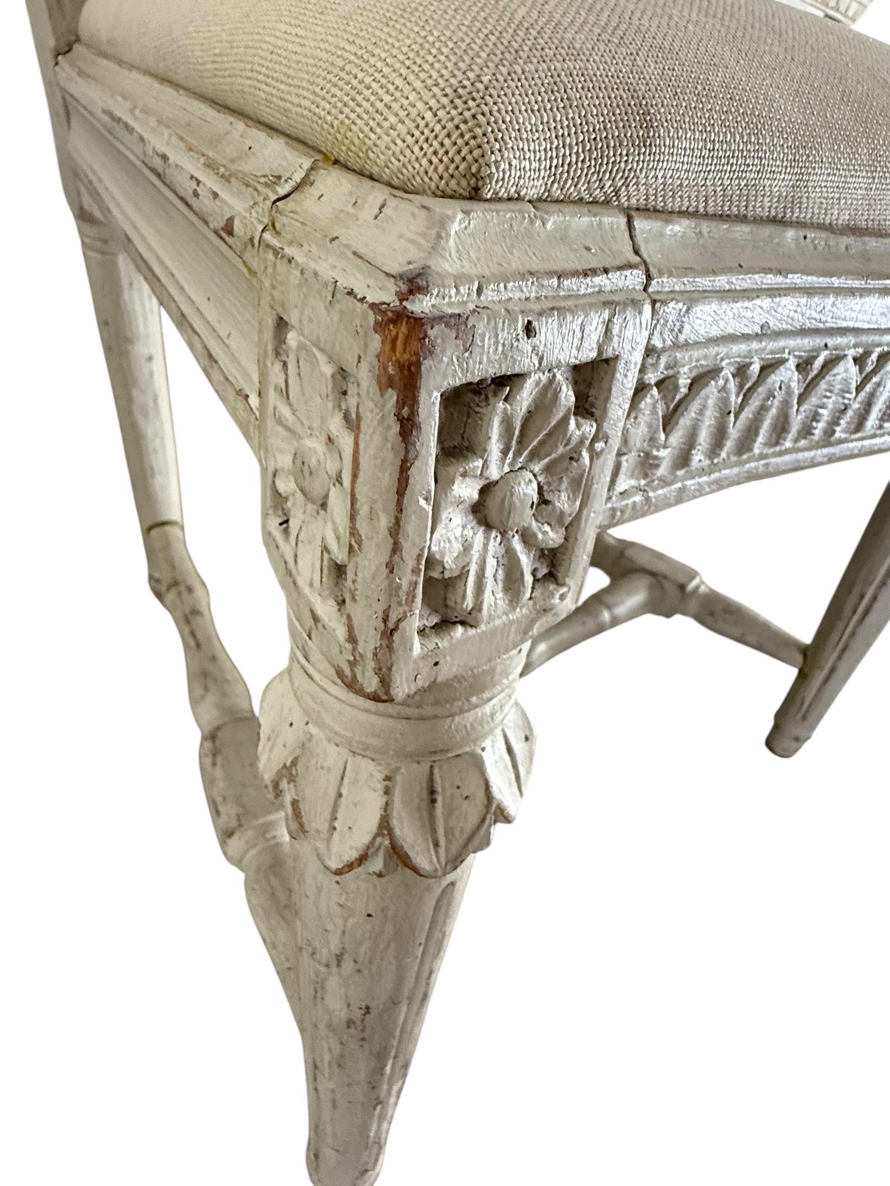 Set of Eight Swedish Gustavian Style Dining Chairs, 19th Century For Sale 9