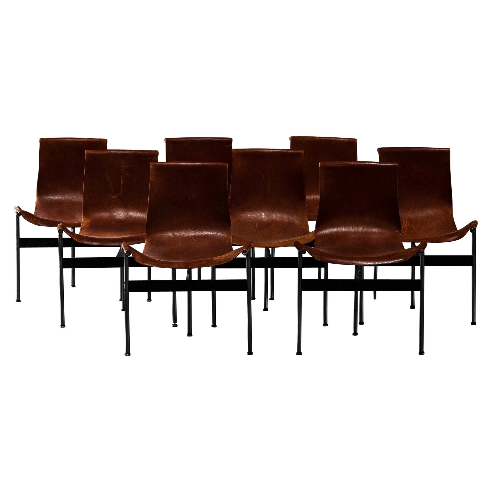 Ensemble de huit chaises T de Katavolos, Littell et Kelley pour Laverne