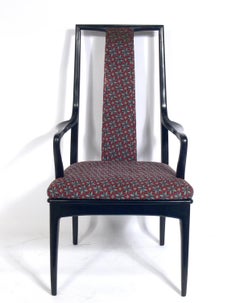 Set of Eight Tall Back Asian Inspired Dining Chairs