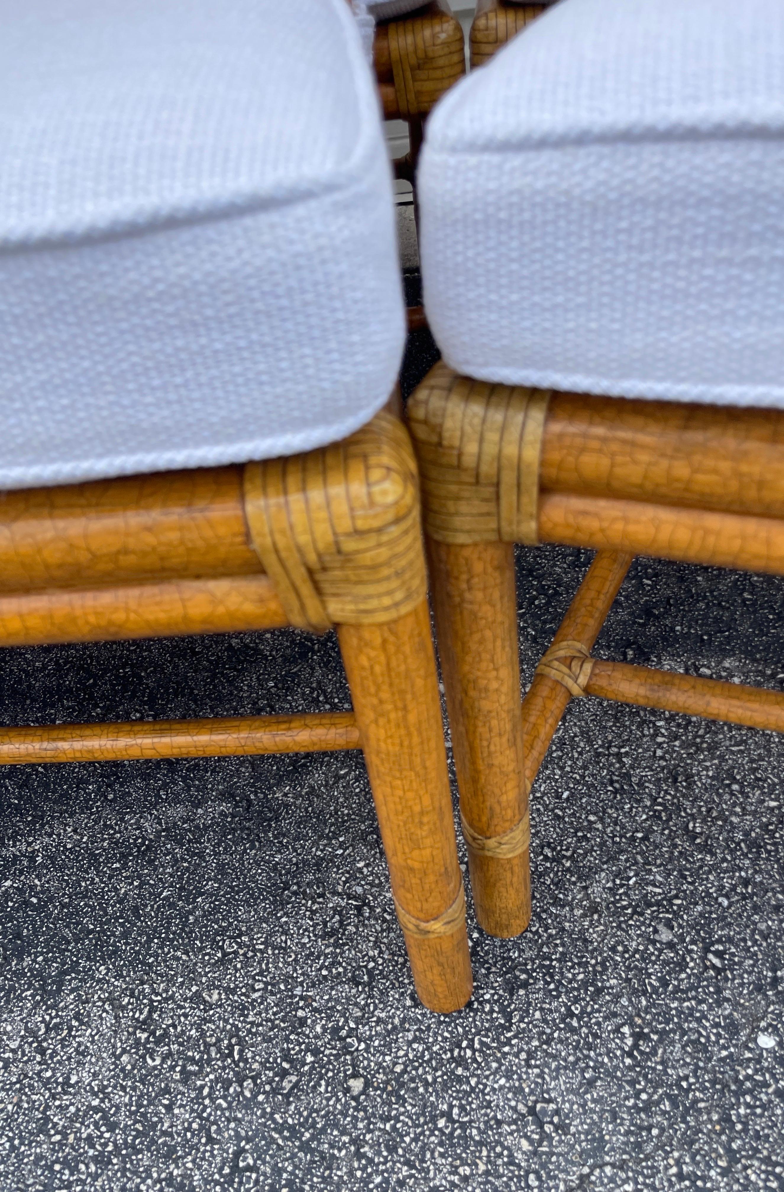Set of Eight Target Back Mc Guire Dining Room Chairs 2