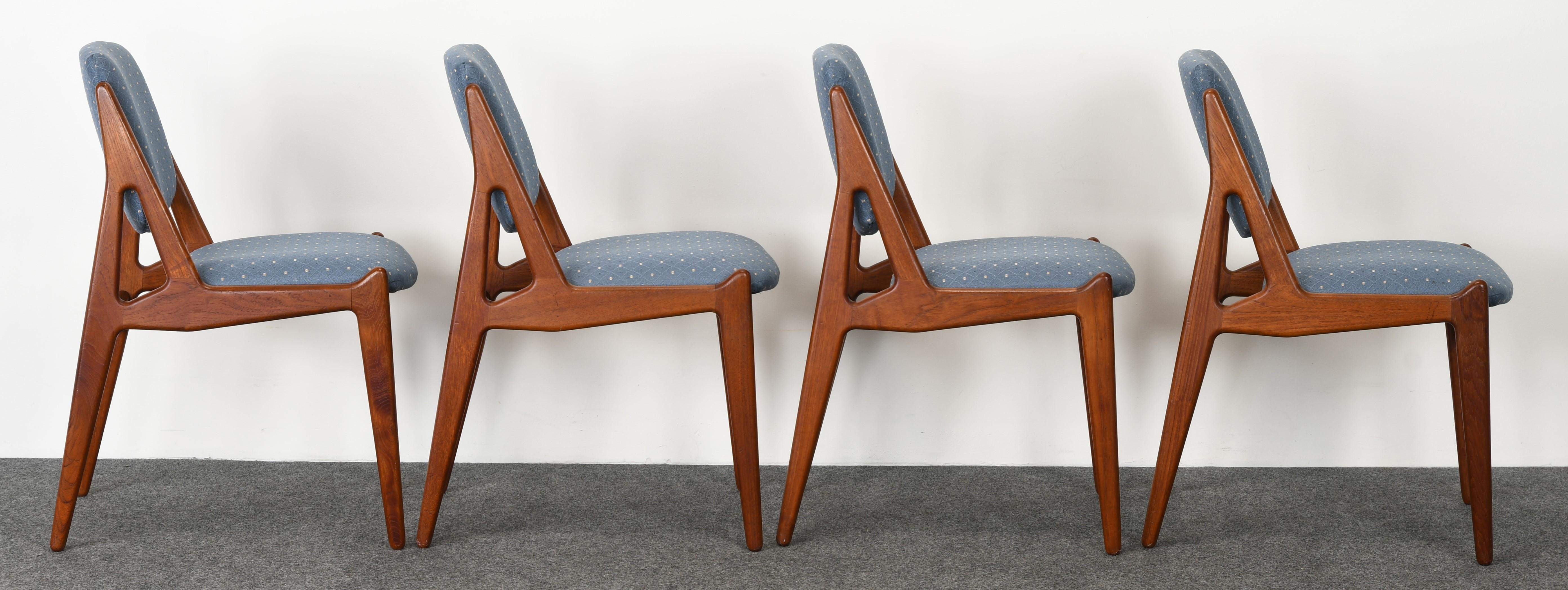 Set of Eight Teak Arne Vodder Dining Chairs, 1960s 3