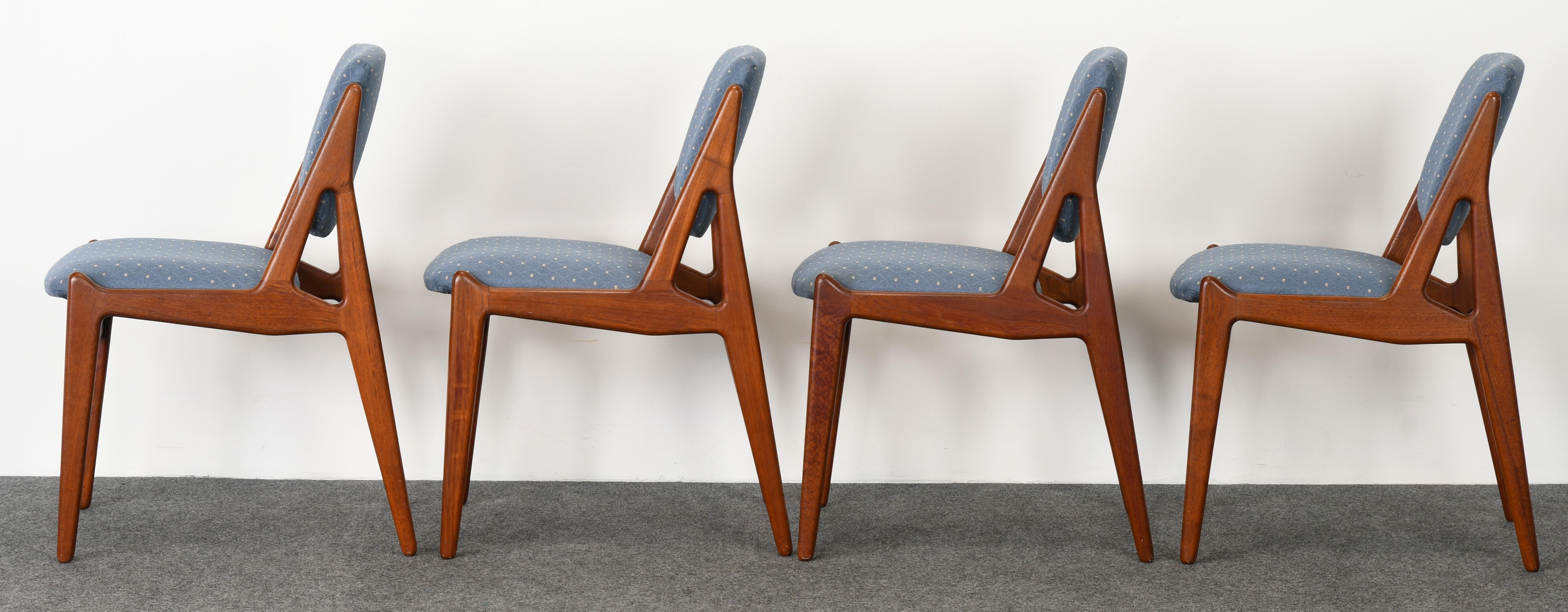 Mid-20th Century Set of Eight Teak Arne Vodder Dining Chairs, 1960s