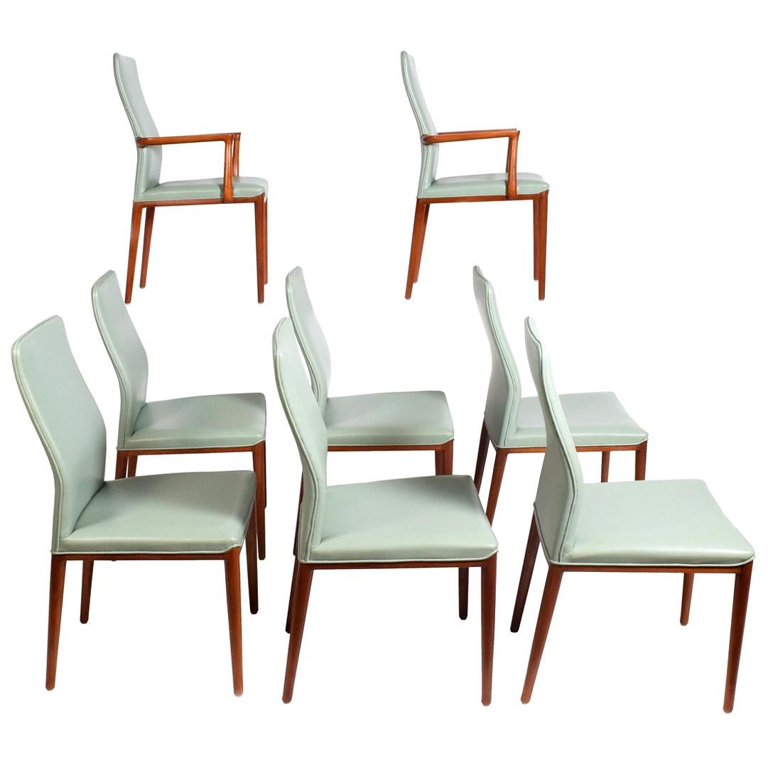 Set of Eight Teak Chairs Designed by Helge Vestergaard Jensen for Søren Horn