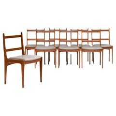 Set of Eight Teak Mid-Century Dining Chairs