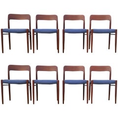 Set of Eight Teak Niels Moller 75 Dining Chairs Set of Eight Teak Niels Moller 75 Dining Chairs