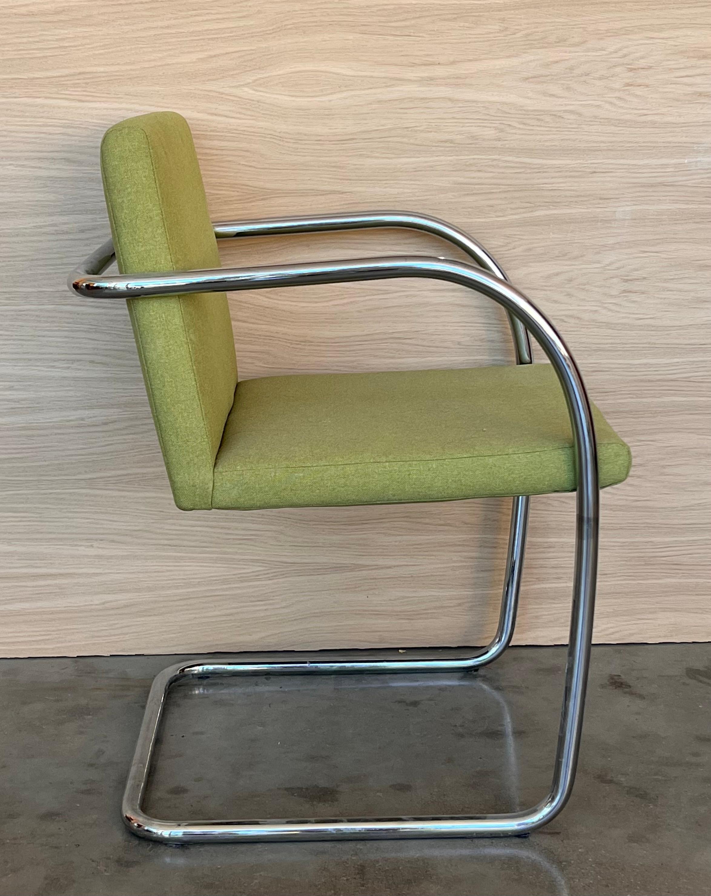 Set of Six Mies Van Der Rohe Tubular Brno Chairs by Knoll For Sale 4