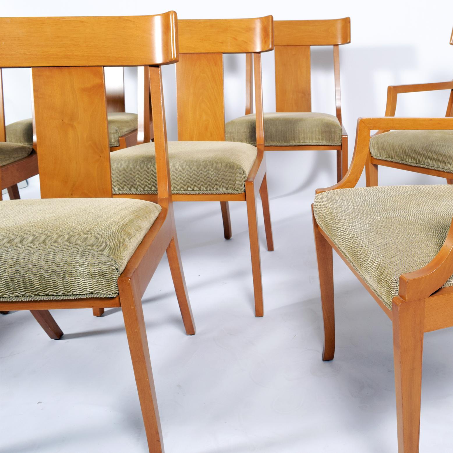 Set of Eight T.H. Robsjohn-Gibbings Dining Chairs for Widdicomb In Good Condition In Hudson, NY
