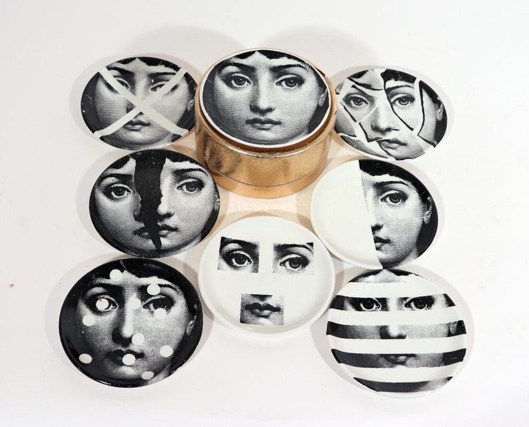 Set of Eight Themes and Variations Coasters with Original Gold Box For ...
