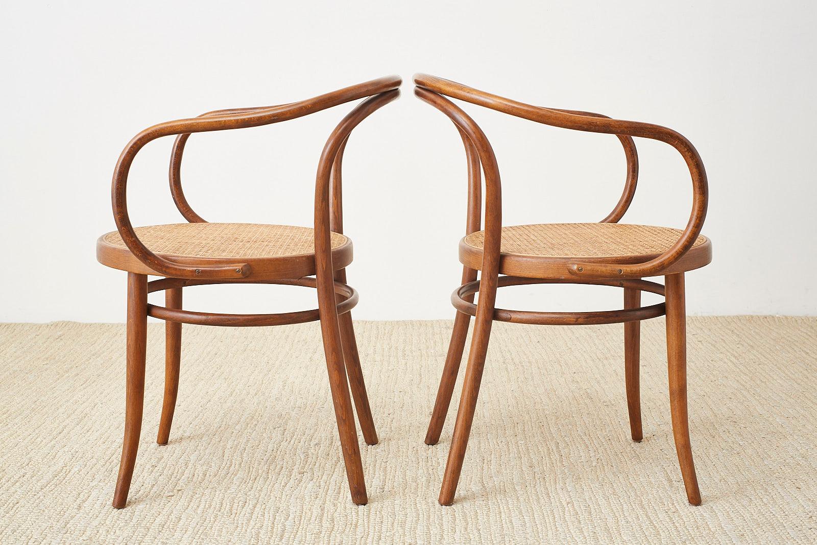 Set of Eight Thonet 209 Bentwood Cane Armchairs 7