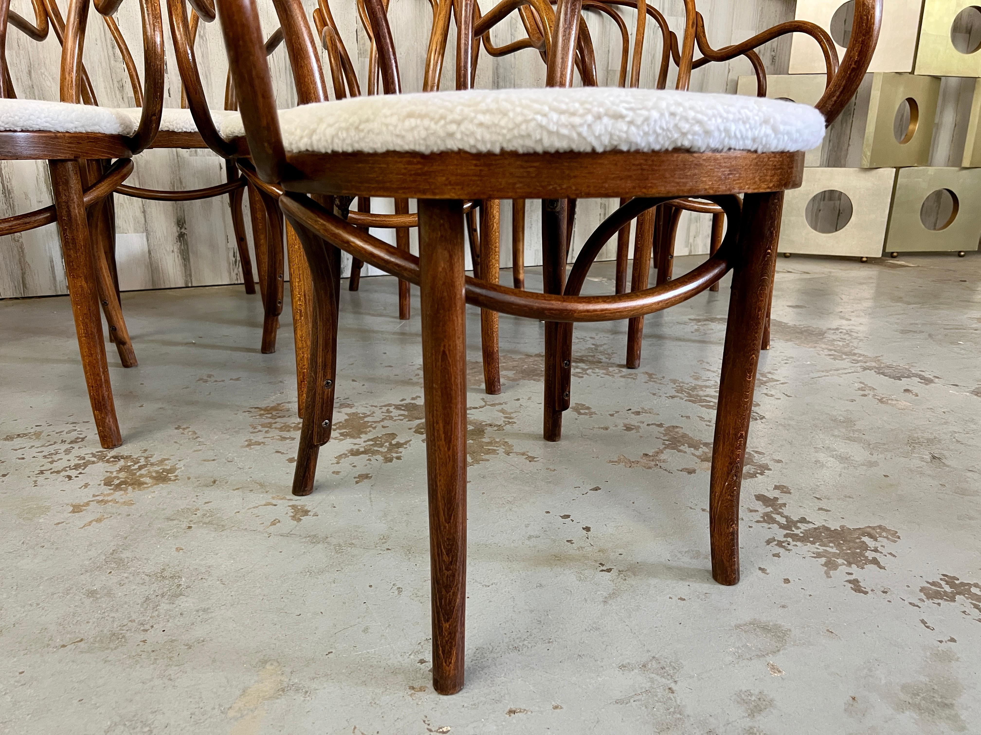 Set of Eight Thonet Arm Chairs 6
