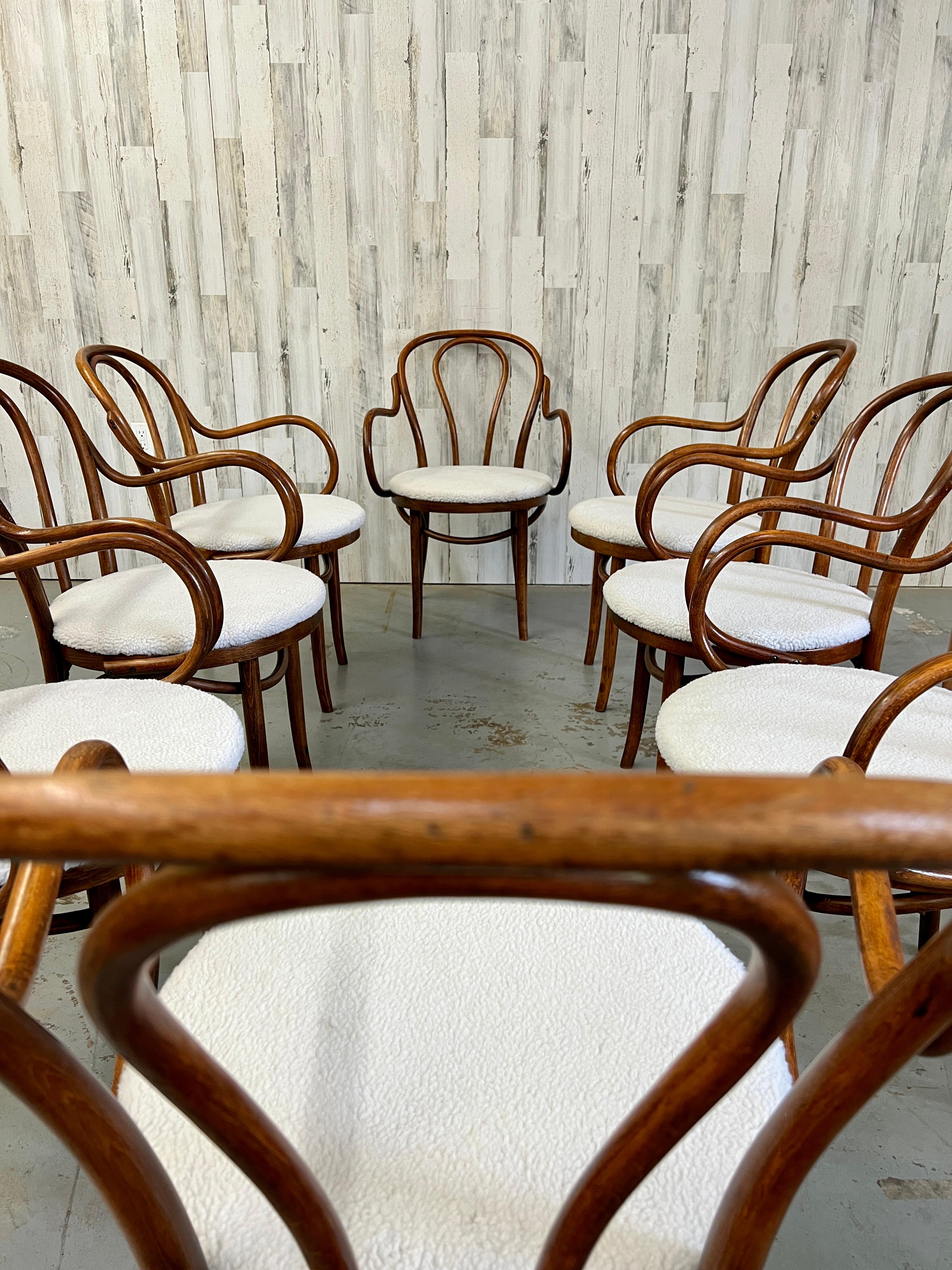 Set of Eight Thonet Arm Chairs 7