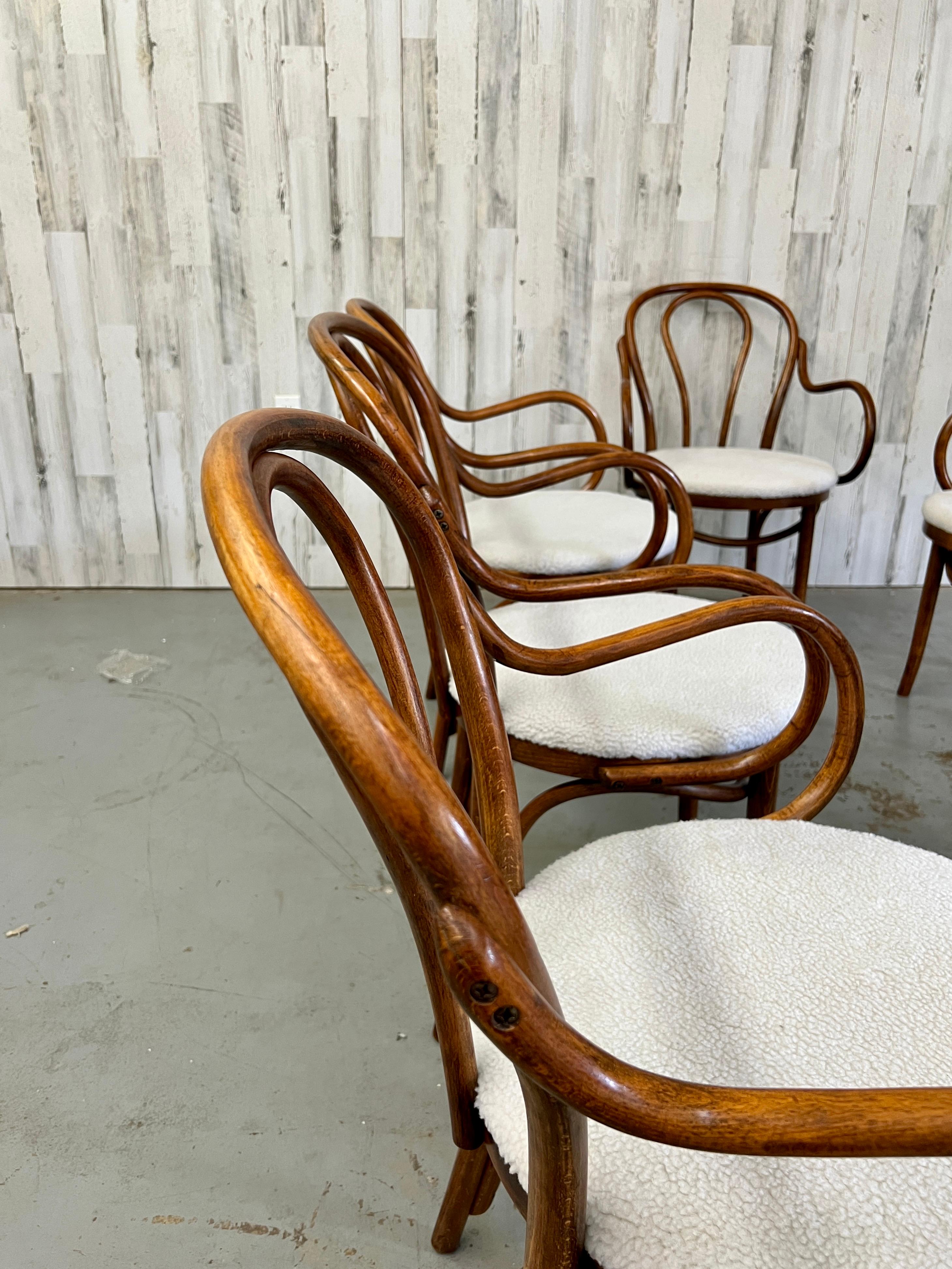 Set of Eight Thonet Arm Chairs 8