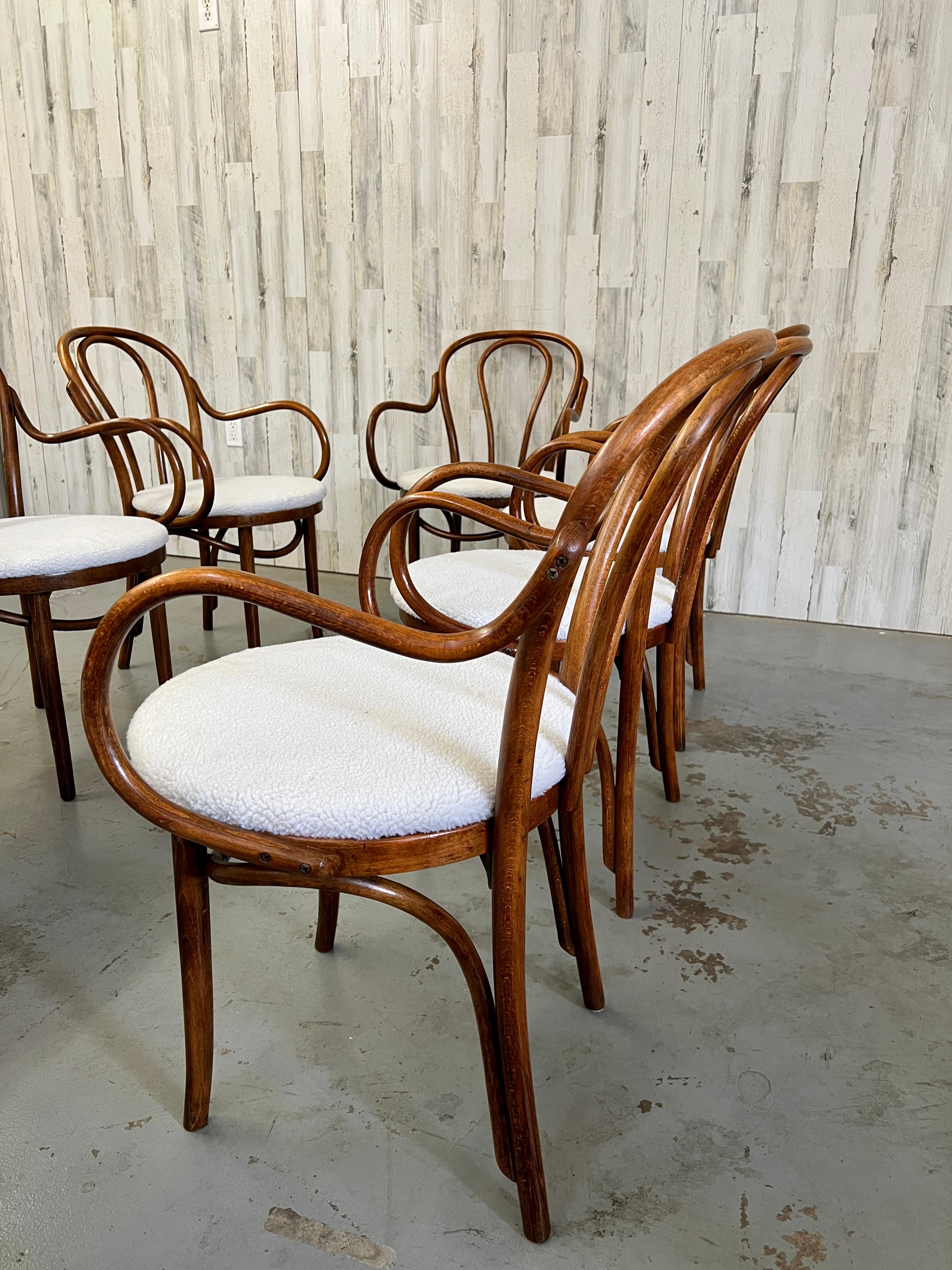Set of Eight Thonet Arm Chairs 9