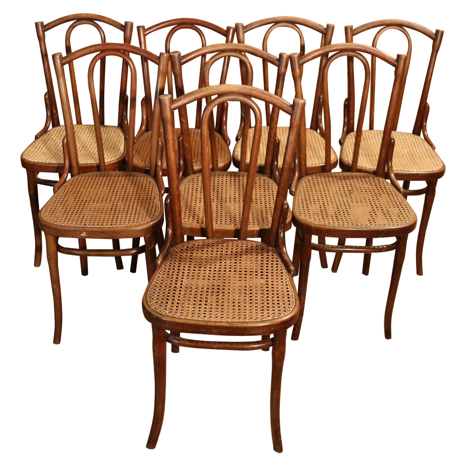 Set Of Eight Thonet Bistro Chairs No. 56