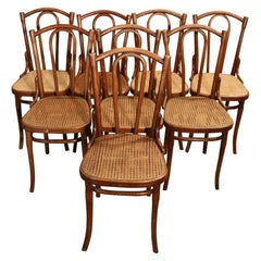 Set Of Eight Thonet Bistro Chairs No. 56