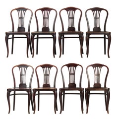 Set of Eight Thonet Chairs No. 613 by Gustav Siegel, 1920s