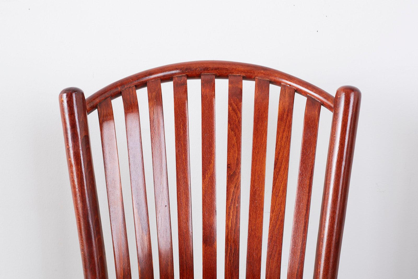 Set of Eight Thonet Style Bentwood Cafe Bistro Chairs In Good Condition In Rio Vista, CA