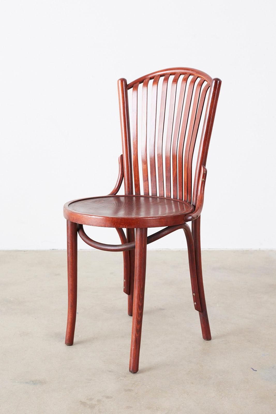 Set of Eight Thonet Style Bentwood Cafe Bistro Chairs 2
