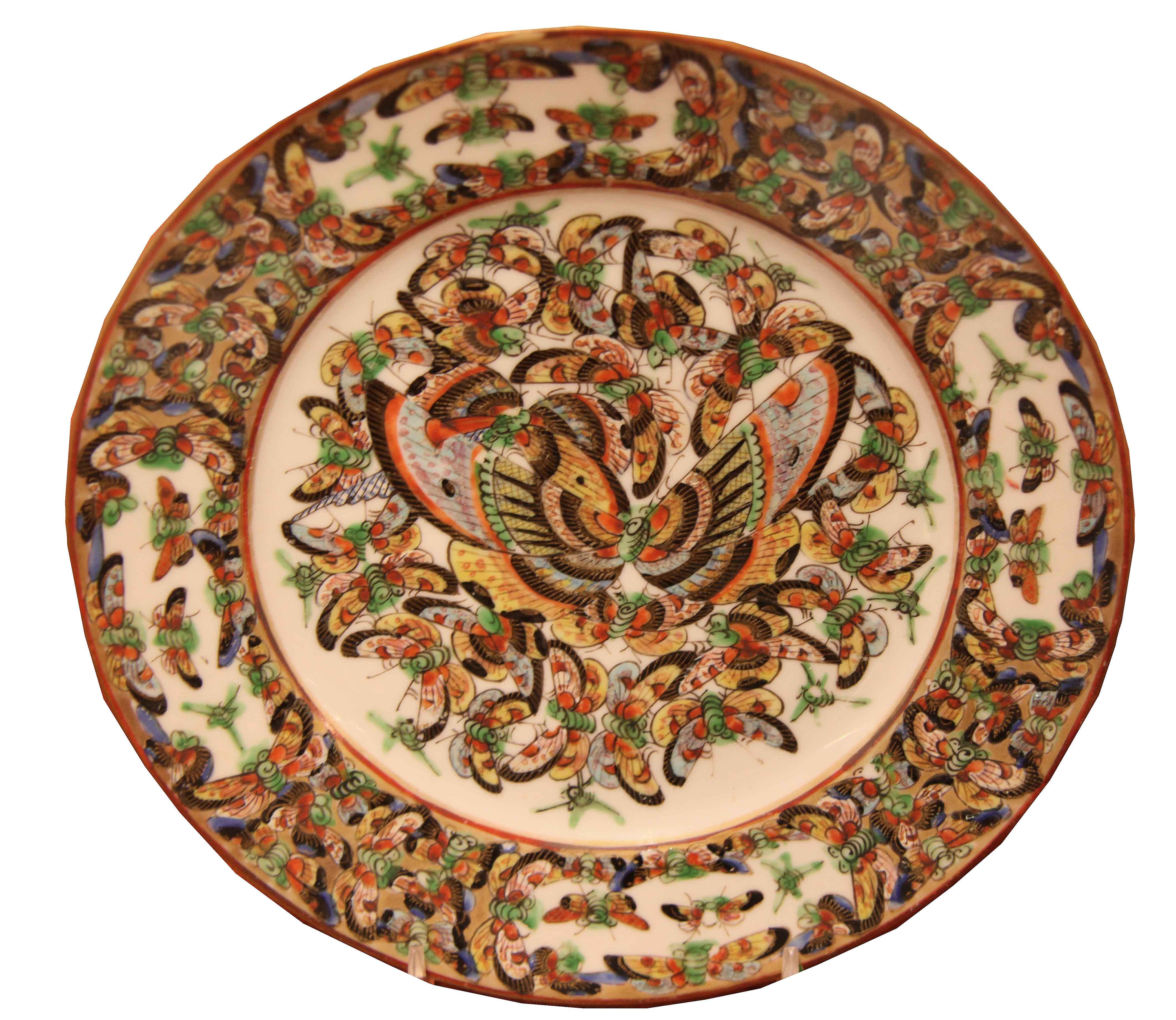 Set of eight thousand butterfly plates,  the butterfly represents the warmth of summer and harvest. 