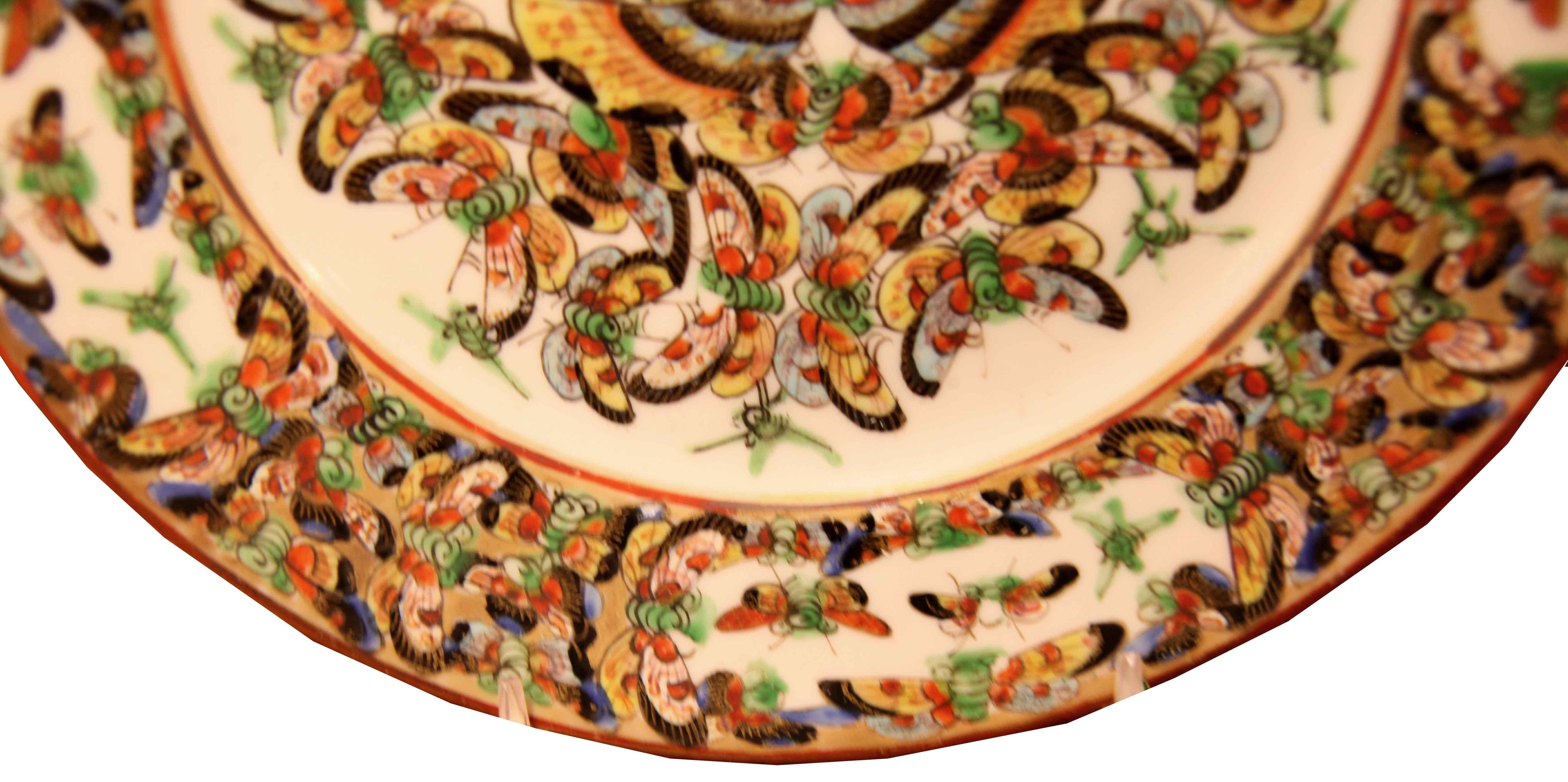 Set of Eight Thousand Butterfly Plates In Good Condition For Sale In Wilson, NC